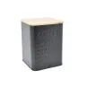Coffee tin with bamboo lid, 110 x 110 x 140 mm