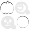 Halloween cookie cutter & stencil set, 4 pieces