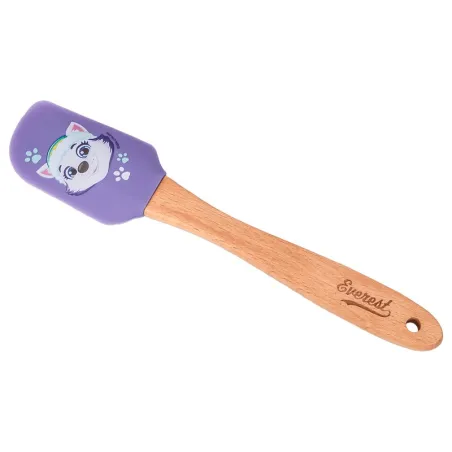 Spatule à pâte Paw Patrol Everest 19 cm – manche en bois, tête en silicone, pour enfants | miniSchoggi