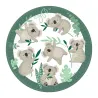 Assiettes en carton Licorne Ø 18 cm, 8 pièces
