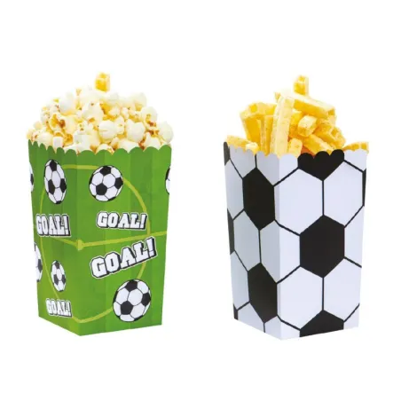 Scatola di popcorn da calcio, 6 pezzi