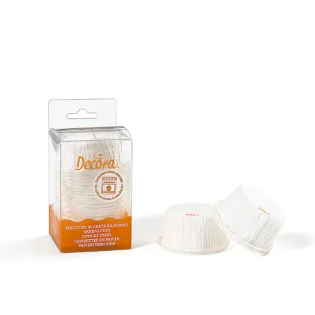 Muffin tins crinkled white, 25 pieces