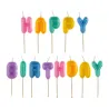 Candele "Happy Birthday" multicolore