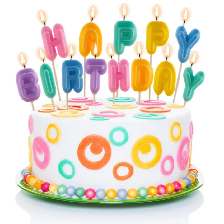 Candele "Happy Birthday" multicolore
