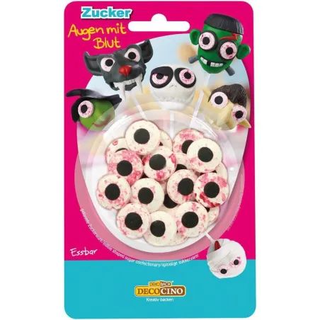 Yeux en sucre avec du sang