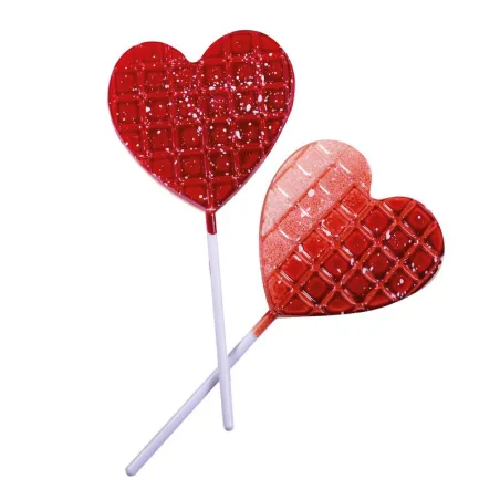 Chocolate mold lollipop hearts, 8 pieces