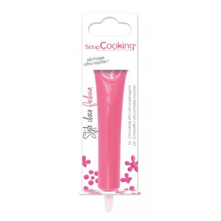 Stylo au goût de chocolat fuchsia – 25 g de chocolat à écrire pour décorer et inscrire vos pâtisseries | miniSchoggi