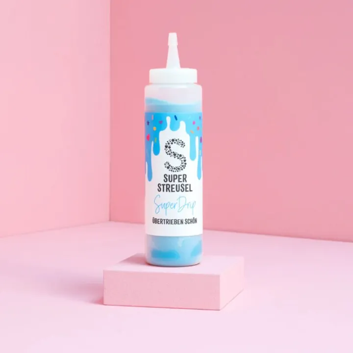 Super Streusel Drip Cake Glasur Blau, 300 g