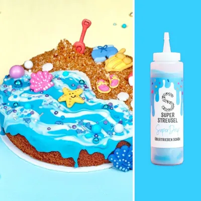 Super Streusel Drip Cake Glaçage bleu, 300 g