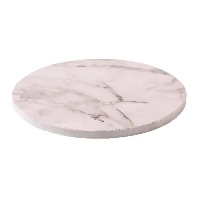 Tortenplatte rund Ø 20 cm, Weiss marmoriert