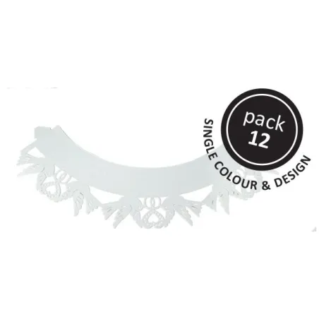 Cupcake Wrapper Doves White, 12 pezzi