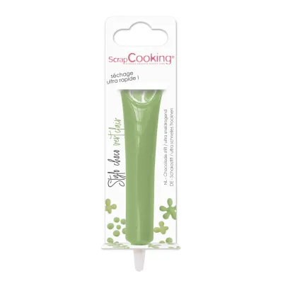 Schokoladenstift Hellgrün – 25 g Schreibschokolade zum Dekorieren und Beschriften von Gebäck | miniSchoggi