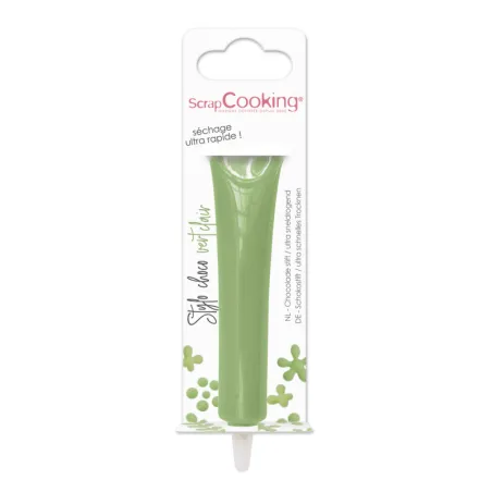 Stylo au goût de chocolat vert clair – 25 g de chocolat à écrire pour décorer et inscrire des pâtisseries | miniSchoggi