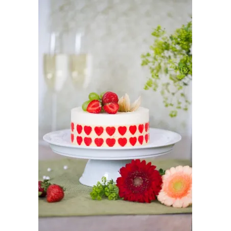 Roulade mat hearts, small 30x20cm