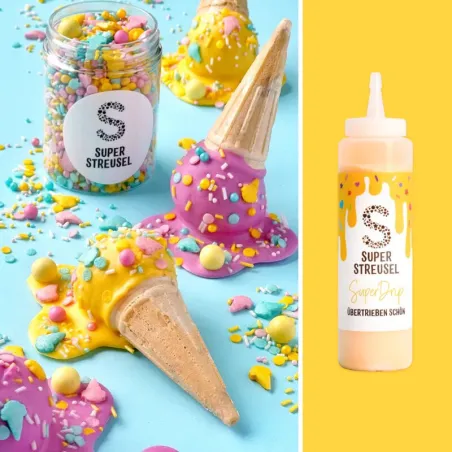 Super Sprinkles Glassa per torte a goccia gialla, 300 g