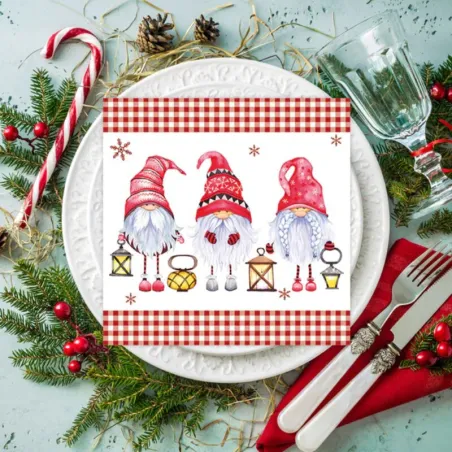 Gnome napkins, 20 pieces