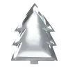 Piatto di carta con albero di Natale in argento, 6 pezzi.