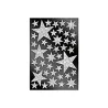 Sticker glitter stars silver, 40 stickers