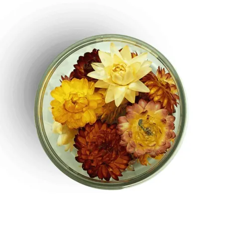 Dried edible strawflowers, 15 pieces