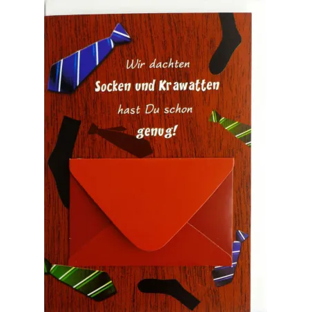 Biglietto di auguri Calzini e cravatte