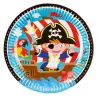 Pappteller Ahoi Piraten Ø 23 cm, 8 Stück