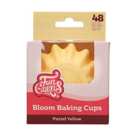Cupcakes molds Bloom yellow, 48 pieces
