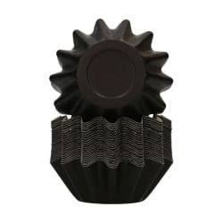 Moules à cupcakes Bloom noir, 48 pièces