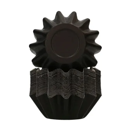 Stampi per cupcakes Bloom nero, 48 pezzi