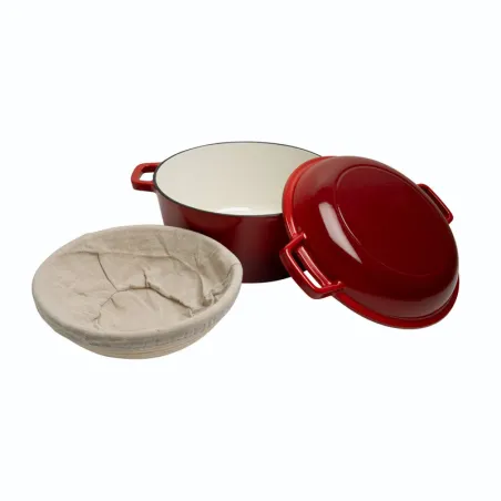 Set di pentole in ghisa per pane con coperchio 2in1, Ø 26 cm