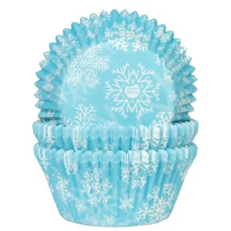 Stampi per cupcake fiocchi di neve, 50 pezzi
