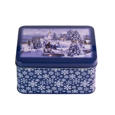 Guetzlidose Winterlandschaft, 143 x 102 x 83 mm