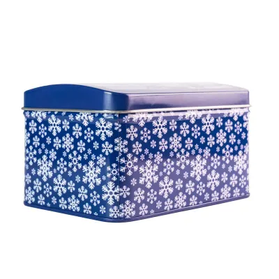 Paesaggio invernale in latta per biscotti, 143 x 102 x 83 mm