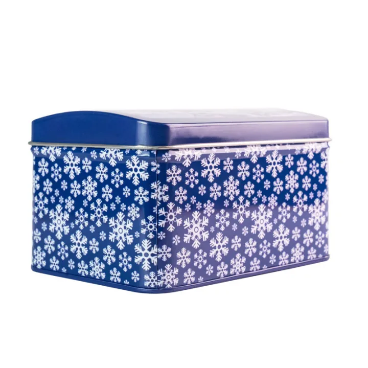Cookie tin winter landscape, 143 x 102 x 83 mm