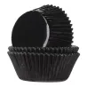 Stampi per cupcake nero metallizzato, 24 pezzi