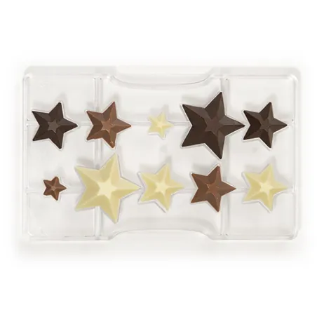 Stampo per cioccolato Stelle e Abeti