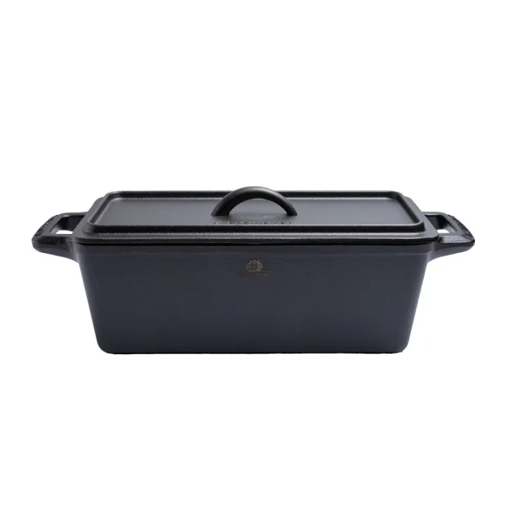 Cast iron pot set for bread, square, 28 x 12 cm
