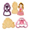 Set de gaufrage et d'emporte-pièce Princesse et carrosse, 2 pièces