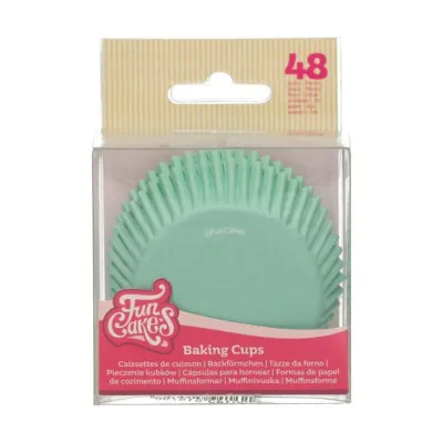 FunCakes Cupcakes-Backförmchen Mintgrün, 48 Stück