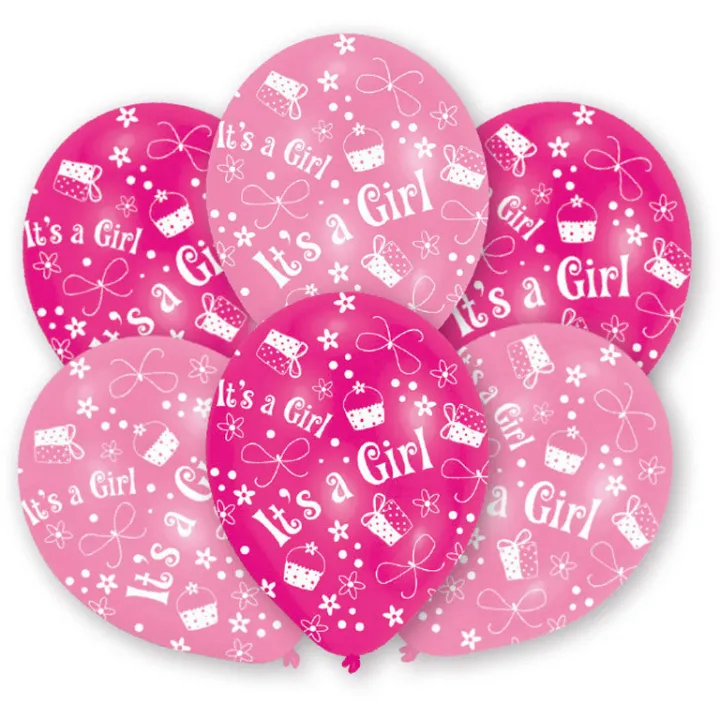 Balloon It`s a Girl, 6 pieces