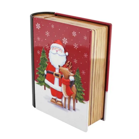 Scatola per libri di Babbo Natale con renne, 118 x 100 x 38 mm