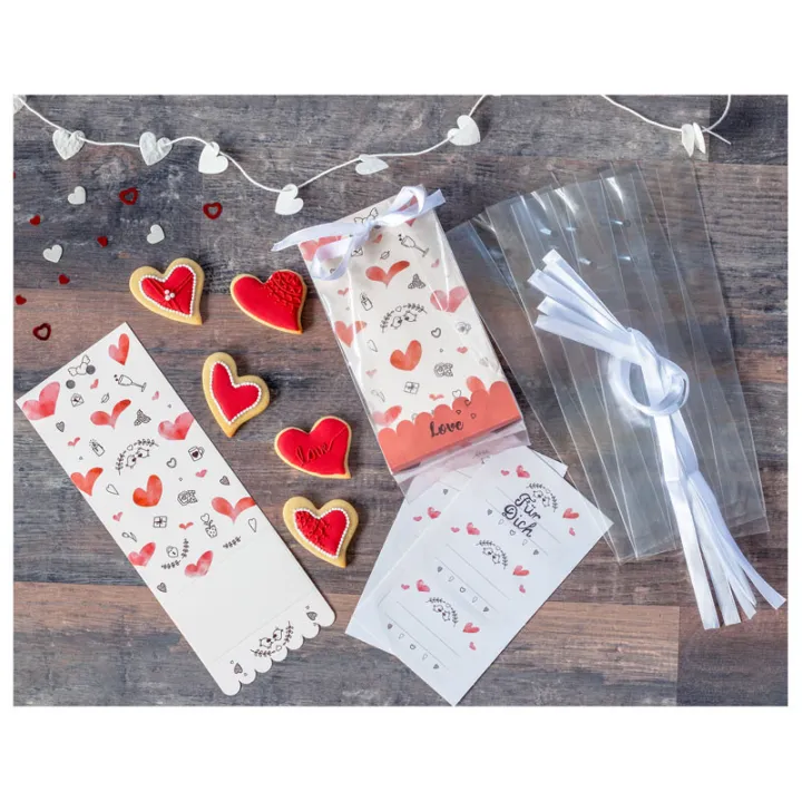 Set de sacs cadeaux "Sweet Love", 24 pièces