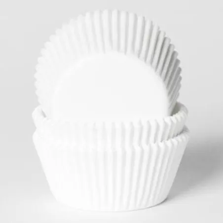 Astucci per muffin bianchi, 50 pezzi