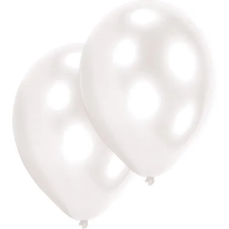 Ballons blancs, 10 pièces