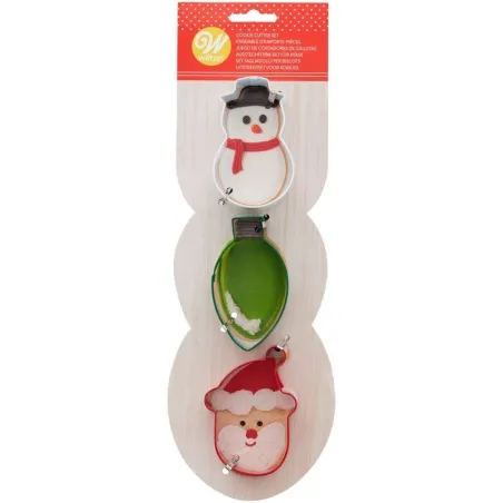 Wilton Christmas cookie cutter set, 3 pieces