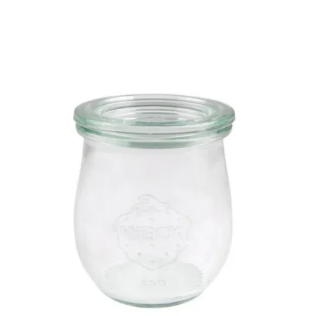 WECK Pots tulipes 220 ml, 12 pièces avec couvercle en verre