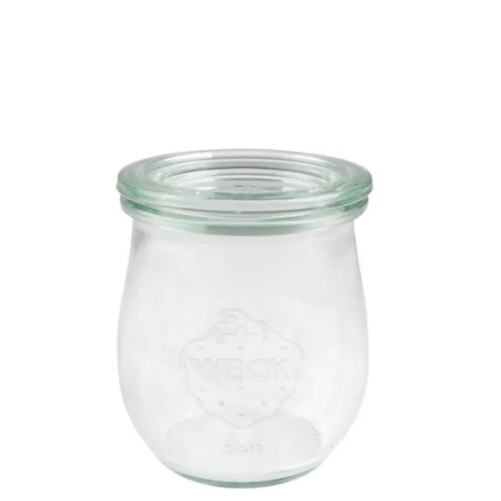 WECK Pots tulipes 220 ml, 12 pièces avec couvercle en verre