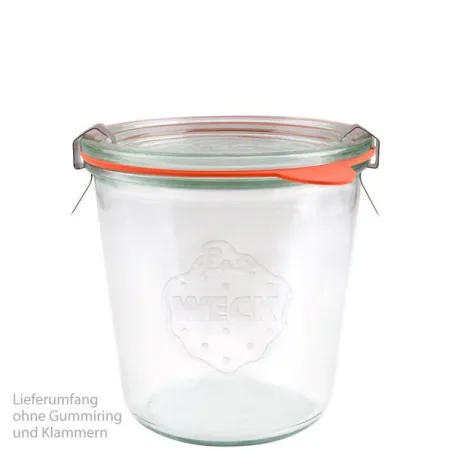 Bicchieri WECK, 580 ml con bordo rotondo da 100 mm, 6 pezzi incl. coperchi in vetro