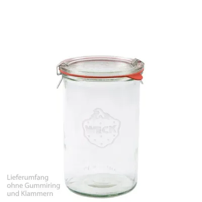 Bicchieri WECK da 160 ml con bordo rotondo da 60 mm, 12 pezzi incl. coperchi in vetro