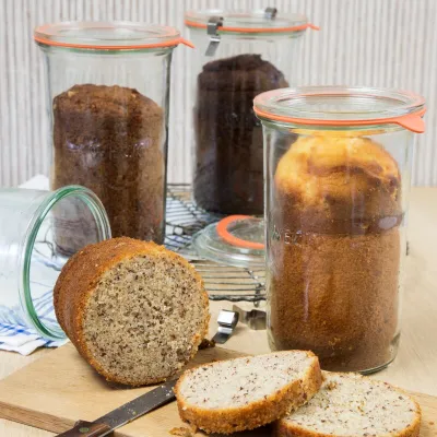 WECK Sturz-Gläser 160 ml mit 60 mm Rundrand, 12 Stück inkl. Glasdeckel