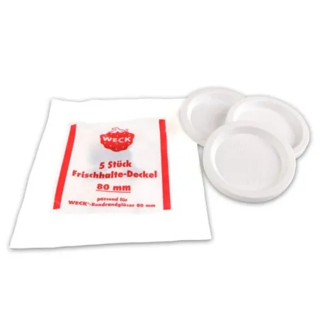 WECK Frischhaltedeckel für Öffnung ø 80 mm, 5 Stück